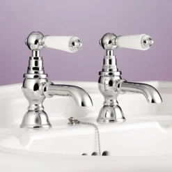 Silverdale Berkeley Basin Pillar Taps Chrome