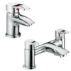 Bristan Capri Contemporary Basin + Bath Filler Tap Pack (inc. Basin Pop-up Waste) -Espaces Bain Shop capebastp l