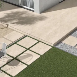 Carmona Beige Outdoor Stone Effect Floor Tile - 600 X 900mm -Espaces Bain Shop car6090bei d1