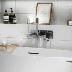 Cast Wall Mounted Bath Shower Mixer Tap + Shower Kit -Espaces Bain Shop cas006 n d1