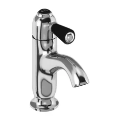 Burlington Chelsea Black Curved Basin Mixer