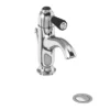Burlington Chelsea Black Curved Basin Mixer With Pop-up Waste -Espaces Bain Shop ch22bla l