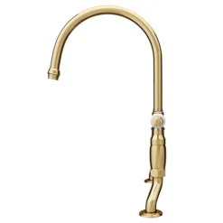 Chatsworth Gold Traditional Bridge Lever Kitchen Sink Mixer -Espaces Bain Shop chtktg d3