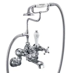 Burlington Claremont Wall Mounted Bath/Shower Mixer -Espaces Bain Shop cl17 l