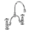 Burlington Claremont Black 2TH Bridge Curved Spout Basin Mixer (230mm Centers) 1 Burlington Claremont Black 2TH Bridge Curved Spout Basin Mixer (230mm Centers) -Espaces Bain Shop cl28bla l
