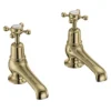 Burlington Gold Claremont Basin Taps 5" -Espaces Bain Shop cl2qtgold l