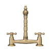 Britannia Classic Bridge Sink Mixer - Brushed Brass -Espaces Bain Shop clbm4 d5