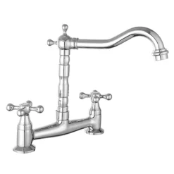 Britannia Classic Bridge Sink Mixer - Chrome -Espaces Bain Shop clbm6 d1