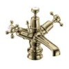 Burlington Gold Claremont Regent Basin Mixer With Pop-up Waste 1 Burlington Gold Claremont Regent Basin Mixer With Pop-up Waste -Espaces Bain Shop clr4qtgold l