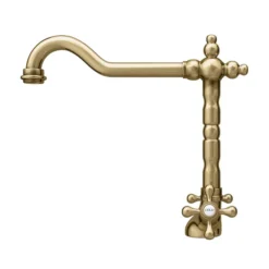 Britannia Classic Mono Sink Mixer - Brushed Brass -Espaces Bain Shop clsm2 d3