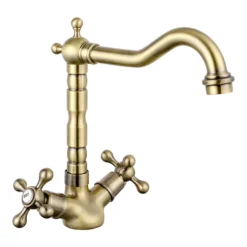 Britannia Classic Mono Sink Mixer - Brushed Brass -Espaces Bain Shop clsm2 n d1