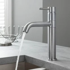 Crosswater Design Single Lever Kitchen Mixer - Stainless Steel -Espaces Bain Shop crosswaterdesignsingleleverkitchenmixerstainlesssteeld1