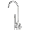 Venice Modern Thermostatic Floor Mounted Freestanding Bath Shower Mixer - Chrome -Espaces Bain Shop crtfstd1
