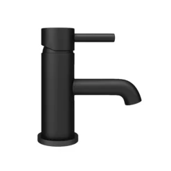 Arezzo Round Matt Black Basin Mono Mixer Tap -Espaces Bain Shop cru20blkdetail1