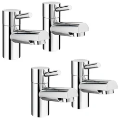 Cruze Modern Basin + Bath Tap Set