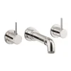 Crosswater MPRO Industrial Lever Wall Mounted Bath Spout And Stop Taps - Chrome -Espaces Bain Shop cws3thbml