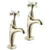 Deva Coronation 1/2" BS1010 High Neck Sink Taps - Gold -Espaces Bain Shop devacoronationbs1010highnecksinktapsgoldl