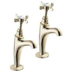Deva Coronation 1/2" BS1010 High Neck Sink Taps - Gold