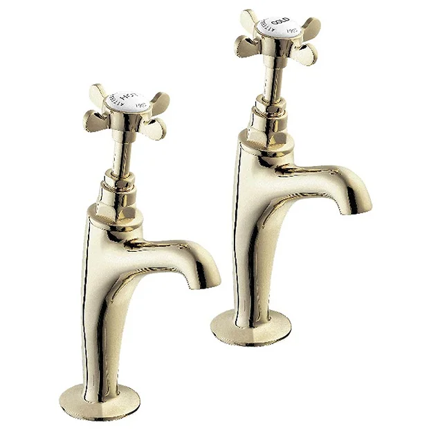 Deva Coronation 1/2" BS1010 High Neck Sink Taps - Gold 3 Deva Coronation 1/2" BS1010 High Neck Sink Taps - Gold
