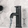 JTP Vos Matt Black Single Lever Basin Mixer With Designer Handle -Espaces Bain Shop dh28008amb d2