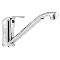 Contemporary Kitchen Tap With Swivel Spout - Chrome