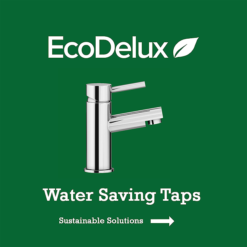 EcoDelux Round Water Saving Mono Basin Mixer Tap With Waste 12 EcoDelux Round Water Saving Mono Basin Mixer Tap With Waste -Espaces Bain Shop ecob2wd2