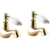 Deva Georgian Basin Taps - Gold -Espaces Bain Shop ge01501l
