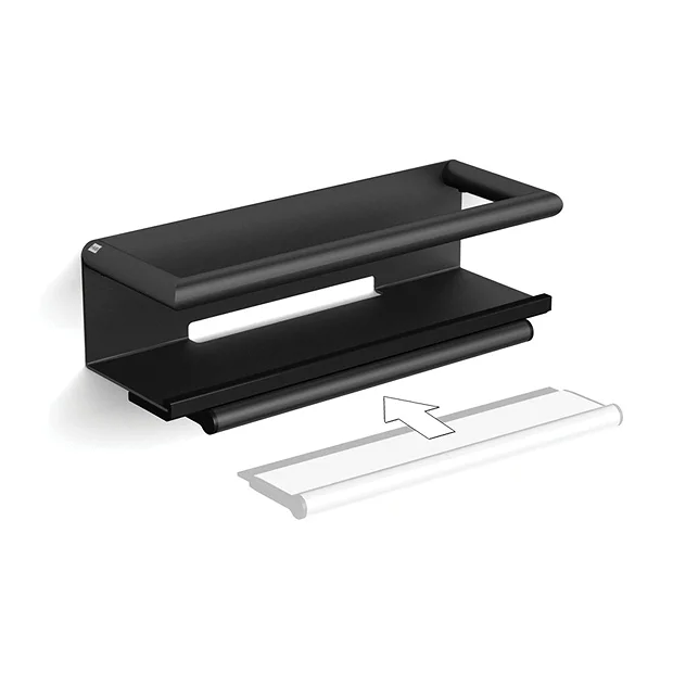 HIB Black Shower Basket With Grab Bar And Magnetic Squeegee 3 HIB Black Shower Basket With Grab Bar And Magnetic Squeegee