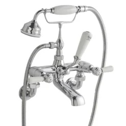 Hudson Reed Topaz Lever Wall Mounted Bath Shower Mixer + Shower Kit