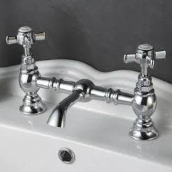 Nuie Luxury Beaumont Bridge Basin Mixer - Chrome -Espaces Bain Shop i315xai