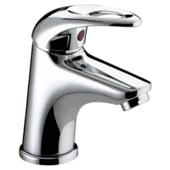 Bristan Java Contemporary Small Basin Mixer With Clicker Waste - Chrome