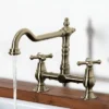 Bristan - Colonial Bridge Kitchen Sink Mixer - Antique Bronze -Espaces Bain Shop kbrsnkabrz.ai1