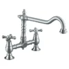 Bristan - Colonial Bridge Kitchen Sink Mixer - Brushed Nickel -Espaces Bain Shop kbrsnkbn ln