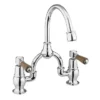 Burlington Kensington Walnut Arch Basin Mixer With Curved Spout (200mm Centres) -Espaces Bain Shop ke27qtwal l