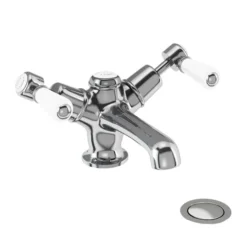 Burlington Kensington - Chrome Basin Mixer With Click-Clack Waste -Espaces Bain Shop ke6d1