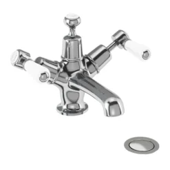 Burlington Kensington - Chrome Basin Mixer With Click-Clack Waste -Espaces Bain Shop ke6l
