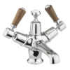 Burlington Kensington Walnut Basin Mixer With Click Clack Waste -Espaces Bain Shop ke6qtwal l