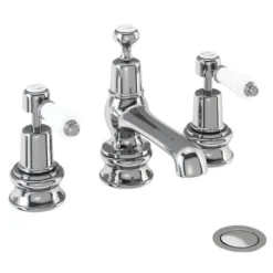 Burlington Kensington Regent - 3 Tap Hole Basin Mixer W/ Pop Up Waste 5 Burlington Kensington Regent - 3 Tap Hole Basin Mixer W/ Pop Up Waste -Espaces Bain Shop ker12l
