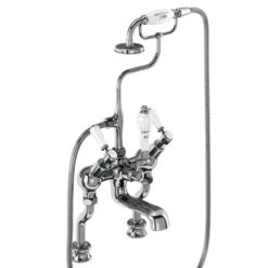 Burlington Kensington Regent - Angled Deck Mounted Bath/Shower Mixer -Espaces Bain Shop ker19d1