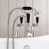Lancaster Black Traditional Bath Shower Mixer Taps + Shower Kit -Espaces Bain Shop lan002bd1