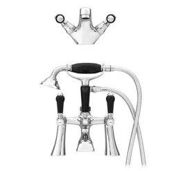 Lancaster Black Traditional Tap Package (Bath + Basin Tap) 12 Lancaster Black Traditional Tap Package (Bath + Basin Tap) -Espaces Bain Shop lancbpk n d3