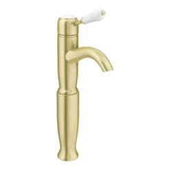 Lancaster Traditional Brushed Brass Tall Mono Basin Mixer -Espaces Bain Shop lbb8td2