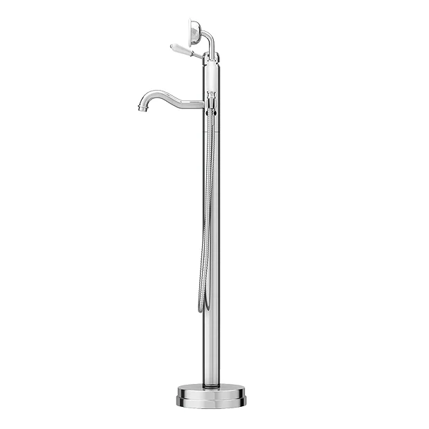 Lancaster Traditional Chrome Single Lever Freestanding Bath Shower Mixer 7 Lancaster Traditional Chrome Single Lever Freestanding Bath Shower Mixer - Image 5