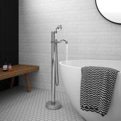 Lancaster Traditional Chrome Single Lever Freestanding Bath Shower Mixer 8 Lancaster Traditional Chrome Single Lever Freestanding Bath Shower Mixer -Espaces Bain Shop lch8fsnl