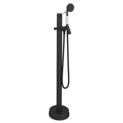 Lancaster Traditional Matt Black Single Lever Freestanding Bath Shower Mixer -Espaces Bain Shop lmb8fs d2
