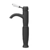 Lancaster Traditional Matt Black Tall Mono Basin Mixer Tap -Espaces Bain Shop lmb8t d4