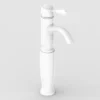 Lancaster Traditional Matt White Tall Mono Basin Mixer Tap 2 Lancaster Traditional Matt White Tall Mono Basin Mixer Tap -Espaces Bain Shop lmw8t l