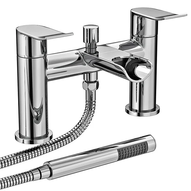 Luna Waterfall Bath Shower Mixer With Shower Kit - Chrome 4 Luna Waterfall Bath Shower Mixer With Shower Kit - Chrome - Image 2