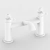 Lancaster Traditional Matt White Lever Bath Filler Tap 1 Lancaster Traditional Matt White Lever Bath Filler Tap -Espaces Bain Shop lwht3bf lrg