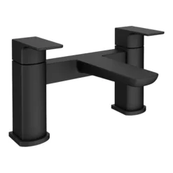 Mileto Matt Black Bath Filler Tap -Espaces Bain Shop m03blk lrg